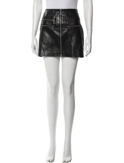 Pre-owned Alice And Olivia Mini Skirt In Black
