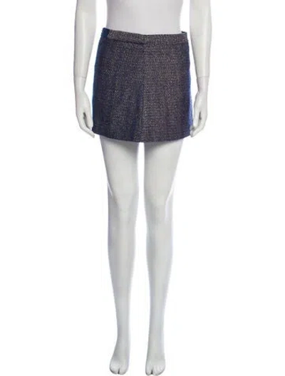 Pre-owned Alice And Olivia Mini Skirt In Blue