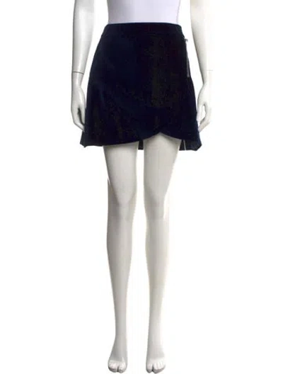 Pre-owned Alice And Olivia Mini Skirt In Blue