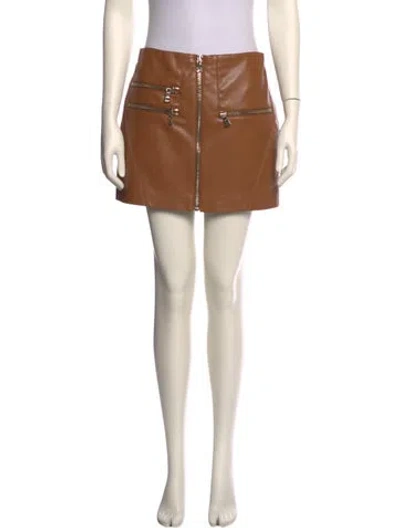 Pre-owned Alice And Olivia Mini Skirt In Brown