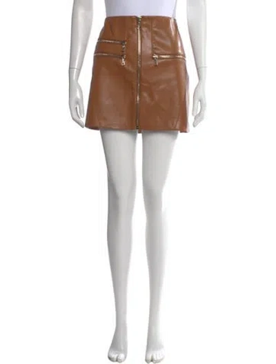 Pre-owned Alice And Olivia Mini Skirt In Brown