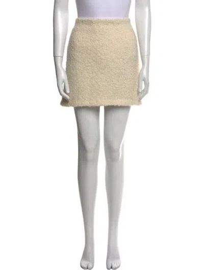 Pre-owned Alice And Olivia Mini Skirt In Neutral