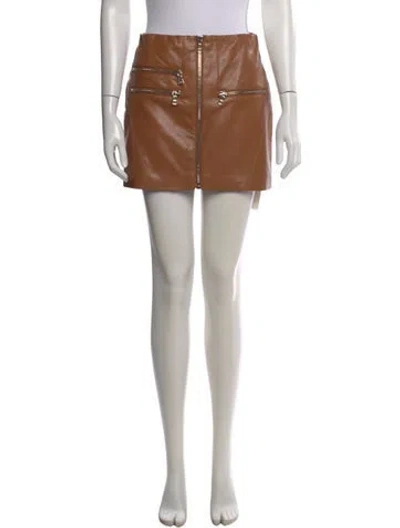 Pre-owned Alice And Olivia Mini Skirt In Neutral