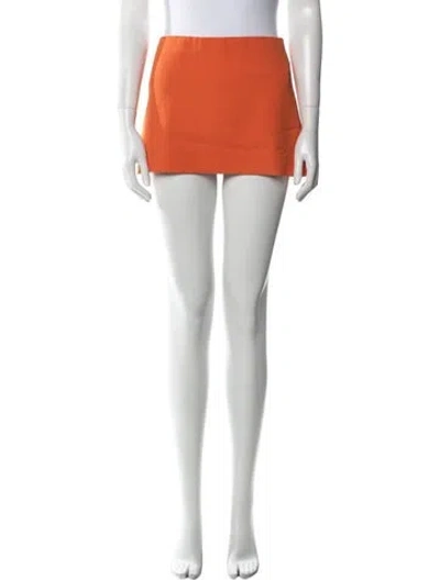 Pre-owned Alice And Olivia Mini Skirt In Orange