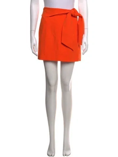 Pre-owned Alice And Olivia Mini Skirt In Orange