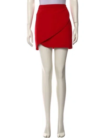 Pre-owned Alice And Olivia Mini Skirt In Red