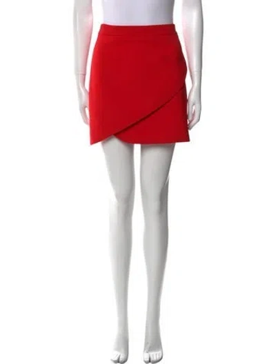 Pre-owned Alice And Olivia Mini Skirt In Red