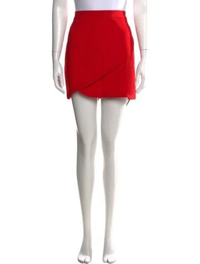 Pre-owned Alice And Olivia Mini Skirt In Red