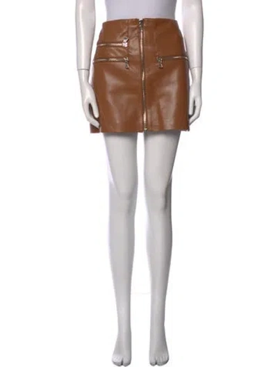 Pre-owned Alice And Olivia Mini Skirt W/ Tags In Brown