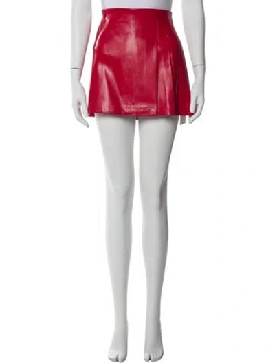 Pre-owned Alice And Olivia Mini Skirt W/ Tags In Red
