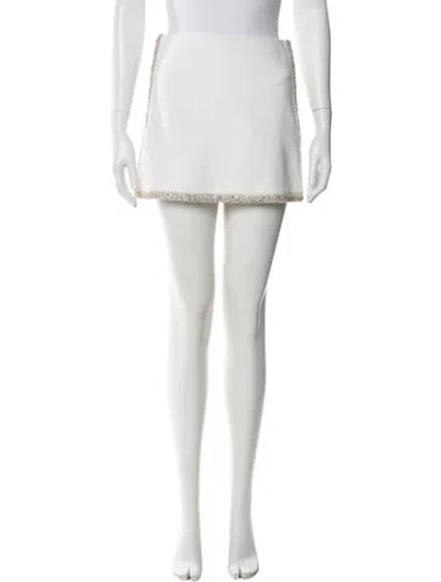 Pre-owned Alice And Olivia Mini Skirt In White