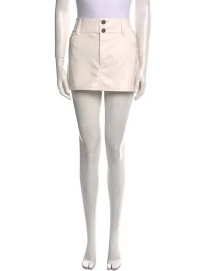 Pre-owned Alice And Olivia Mini Skirt In White
