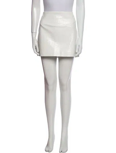 Pre-owned Alice And Olivia Mini Skirt In White