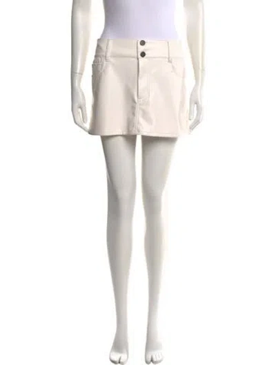Pre-owned Alice And Olivia Mini Skirt In White