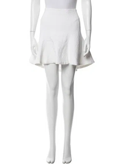 Pre-owned Alice And Olivia Mini Skirt In White
