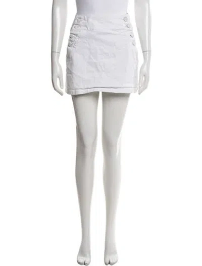 Pre-owned Alice And Olivia Mini Skirt In White