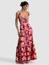 Alice And Olivia Minka Maxi Dress In Brown