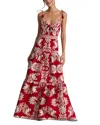 Alice And Olivia Tassel-details Paisley-print Maxi Day Dress In Red