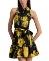 Alice And Olivia Miranda Mini Dress Rosehips In Multi