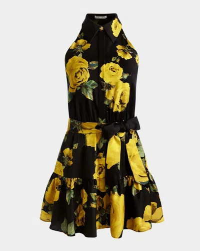 ALICE AND OLIVIA MIRANDA HALTER MINI DRESS