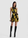 Alice And Olivia Miranda Mini Dress Rosehips In Black