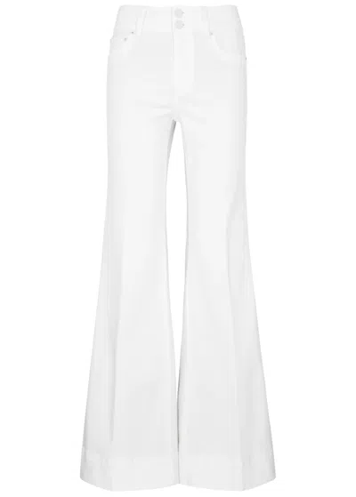 Alice And Olivia Missa Wide-leg Jeans In Off White