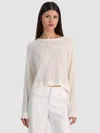 Alice And Olivia Mitchell Lightweight Pullover In White