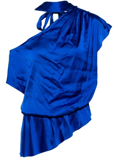 Alice And Olivia Mitsuko Top In Blue