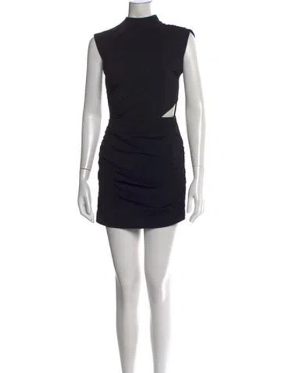 Pre-owned Alice And Olivia Mock Neck Jumpsuit In Black