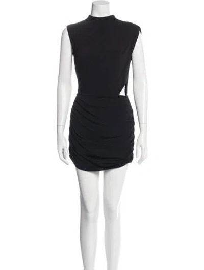Pre-owned Alice And Olivia Mock Neck Jumpsuit In Blue