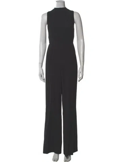 Pre-owned Alice And Olivia Mock Neck Jumpsuit In Gray