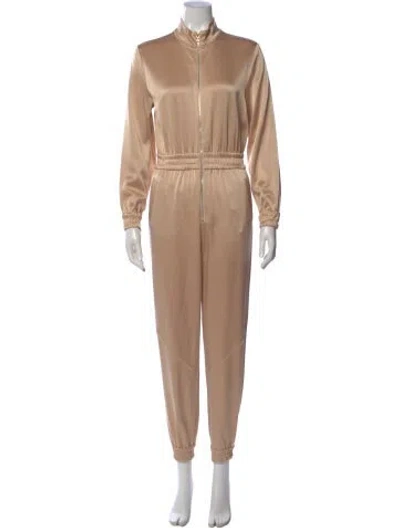 Pre-owned Alice And Olivia Mock Neck Jumpsuit In Neutral