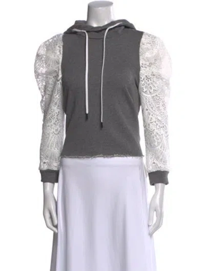 Pre-owned Alice And Olivia Mock Neck Long Sleeve Sweatshirt In Multi