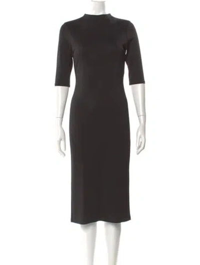 Pre-owned Alice And Olivia Mock Neck Midi Length Dress W/ Tags In Gray