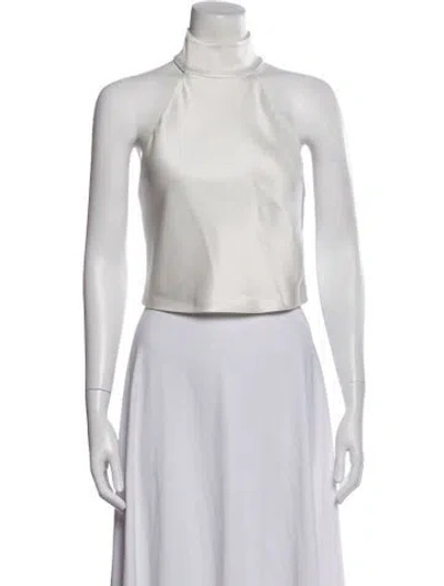 Pre-owned Alice And Olivia Mock Neck Sleeveless Top In Neutral