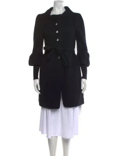 Pre-owned Alice And Olivia Mock Neck Sweater In Black