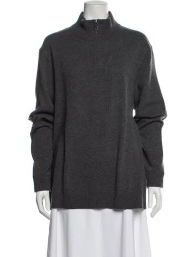 Pre-owned Alice And Olivia Mock Neck Sweater In Purple