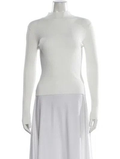 Pre-owned Alice And Olivia Mock Neck Sweater W/ Tags In White