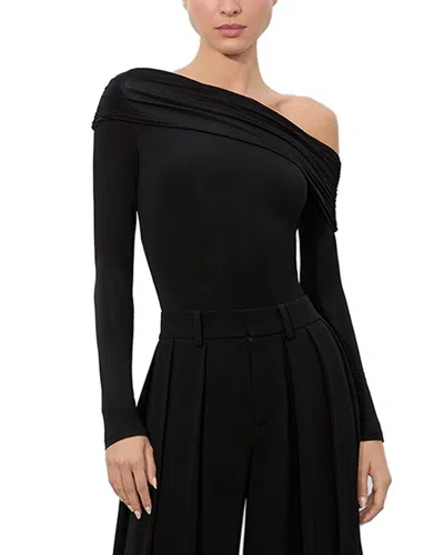 Alice And Olivia Mollie Off The Shoulder Convertible Bodysuit In Gold