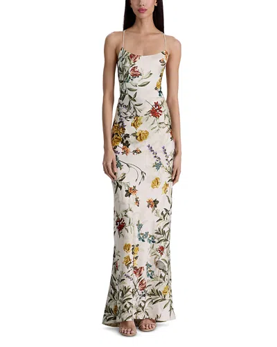 Alice And Olivia Montana Slip Gown In Multi