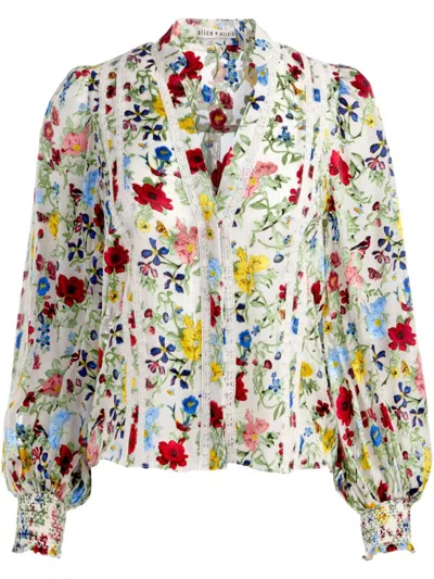 Alice And Olivia Multicolor Arlette Blouse