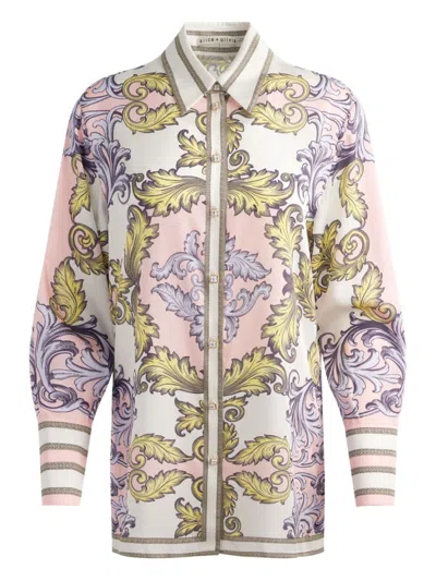 Alice And Olivia Multicolor Lane Printed Shirt
