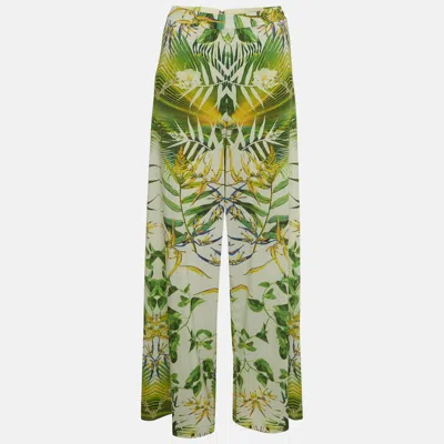 Pre-owned Alice And Olivia Multicolour Floral Palm Leaf Crepe Wide Leg Pants S