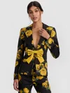 Alice And Olivia Mya Kissing Front Blazer In Multi
