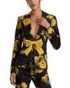 Alice And Olivia Mya Kissing Front Blazer In Black