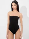 Alice And Olivia Naomi Strapless Bodysuit In Black