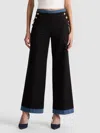 Alice And Olivia Narin Button Front Pants In Multi