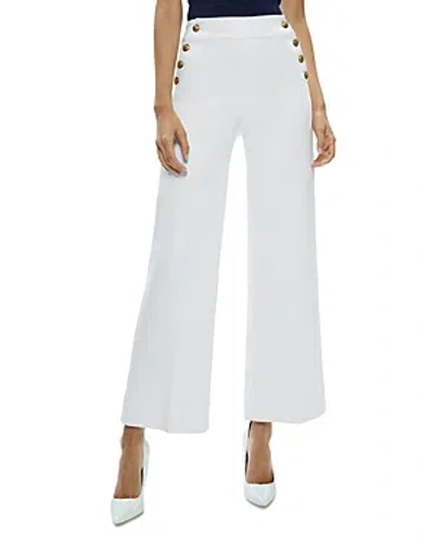 Alice And Olivia Narin High Rise Wide Leg Jeans In Off White