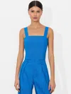 Alice And Olivia Natalia Linen Lace Up Top