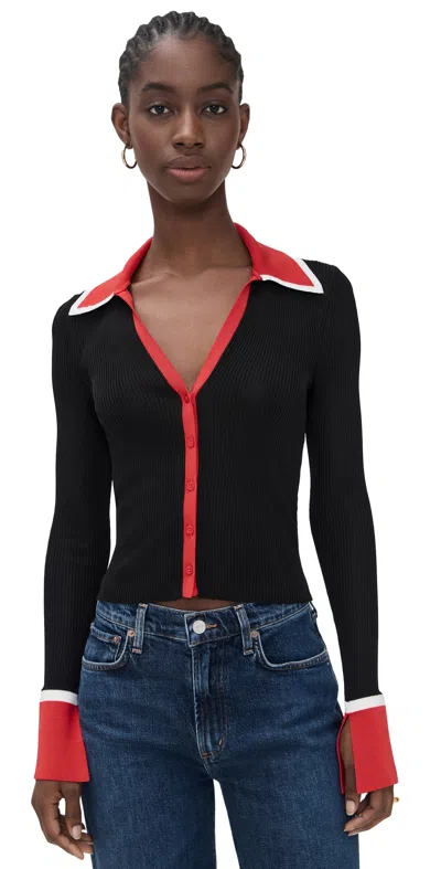 Alice And Olivia Nealie Cardigan Black/multi